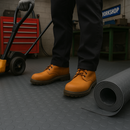 Dark Slate Gray Premium R11 Slip-Resistant Heavy Duty Garage Dot Rubber Flooring Custom Length Rolls Oil-Resistant & Outdoor Safe