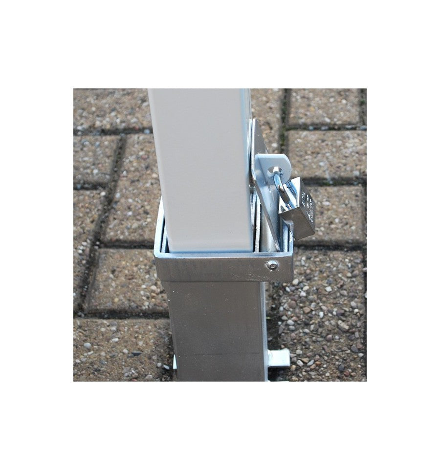 Slate Gray Heavy Duty Removable Security Post with Padlock & 3 Keys