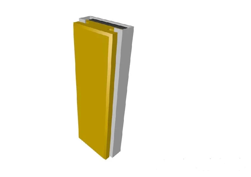 Dark Goldenrod Nylon 'H' Profile Dock Bumper - 750 x 265 x 125mm