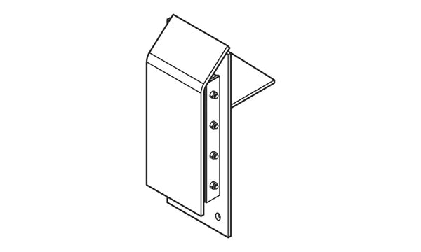 Light Gray Steel & Conveyor Belt Dock Bumper - 730 x 280 x 140mm