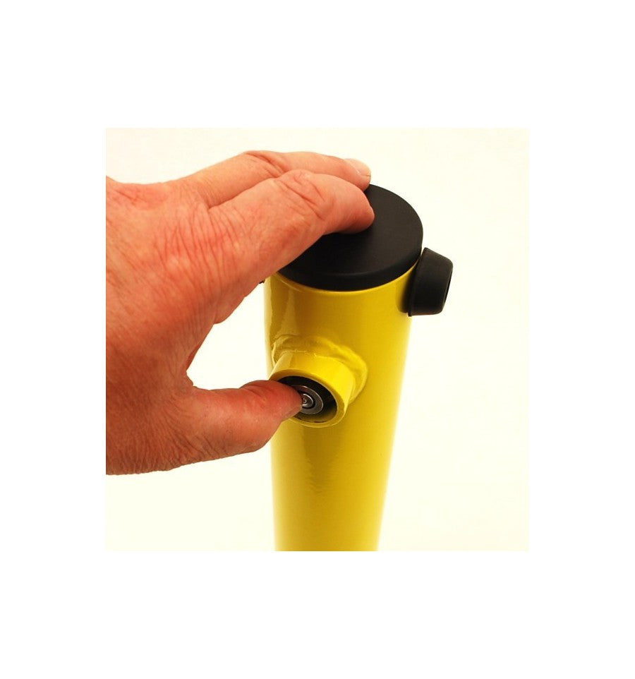 Seashell Reserved Fold-Down Parking Post – Integral Lock, Keyed-Alike Option, Bolt-Down Base