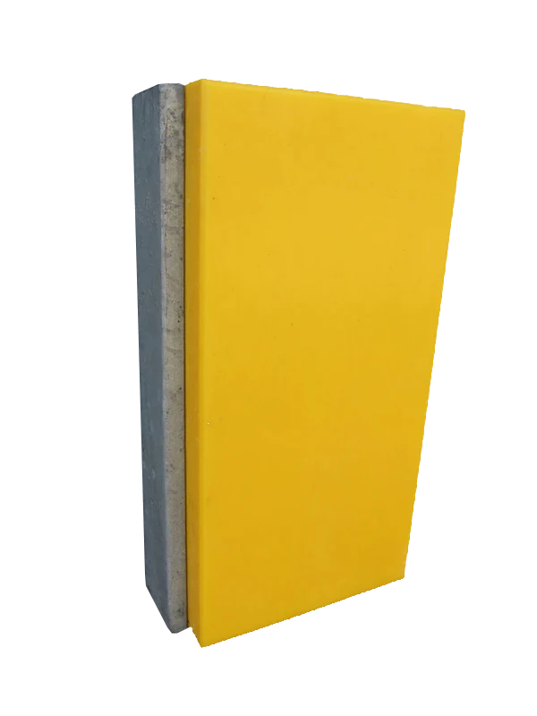 Goldenrod Rubber & Steel Dock Bumper with Fixings 465 x 275 x 110mm