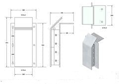 Lavender Steel & Conveyor Belt Dock Bumper - 730 x 280 x 140mm