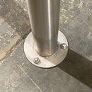 Slate Gray Plain Round Stainless Steel Security Bollard – 1000 mm Above Ground (Ø 48–204 mm)