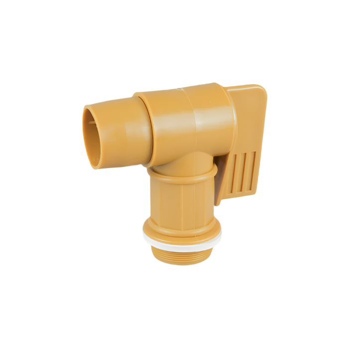 Sandy Brown Plastic Dispensing Taps for Drums - Easy Flow Control for Liquid Transfer