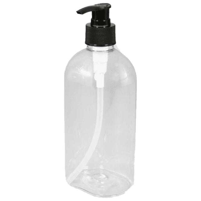 Light Gray 500ml Oblong Hand Sanitiser/Disinfectant Bottle (Pack of 10) - Durable and Easy to Use