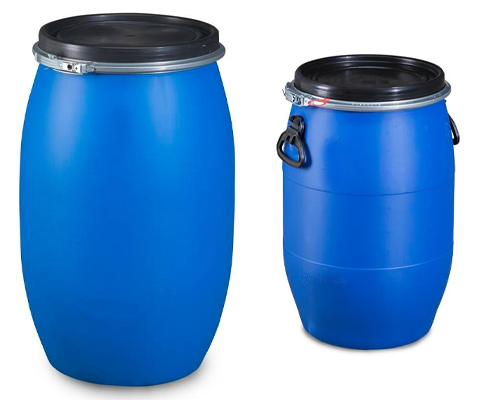 Royal Blue Heavy Duty UN Approved Open Top Blue Plastic Drum/Barrel – Includes Lid for Secure Storage