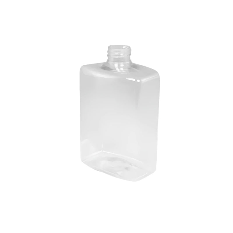 Light Gray Rectangle Clear PET Hand Wash Bottle (Pack of 10) - Transparent Design, Easy Dispensing