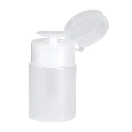 Lavender 100ml Round Natural Plastic Nail Pump Bottle – PP Material with 33mm Wadded Pump