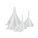 Light Gray Plastic Funnel PP - Durable and Chemical Resistant