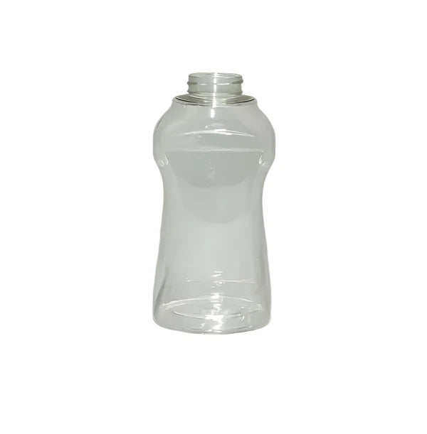 Gray PET Shaped Clear Sauce Bottle - Reusable & BPA-Free