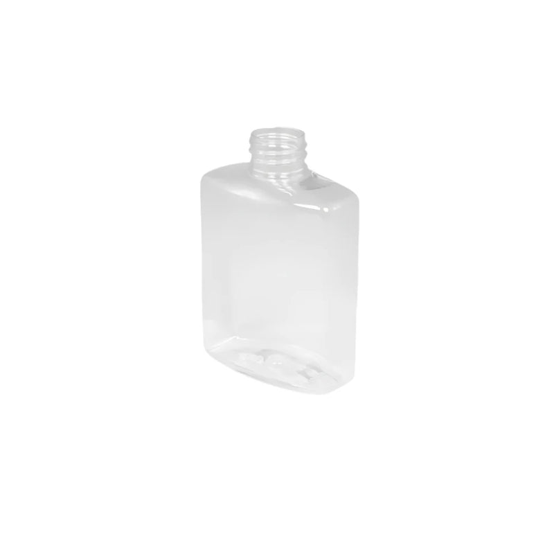 Light Gray Rectangle Clear PET Hand Wash Bottle (Pack of 10) - Transparent Design, Easy Dispensing