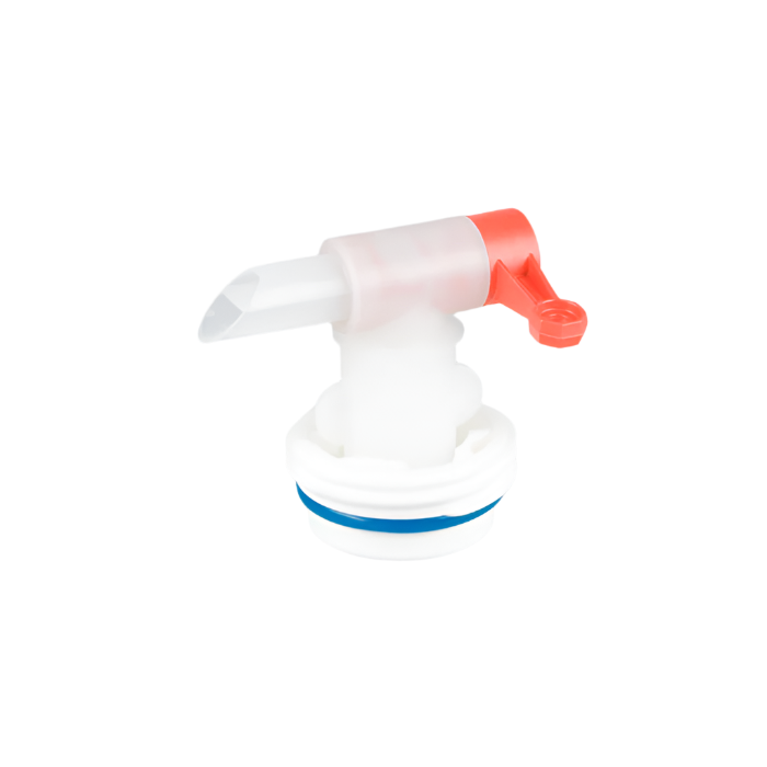 White Smoke Plastic Dispensing Taps for Drums - Easy Flow Control for Liquid Transfer