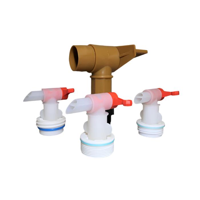 Light Gray Plastic Dispensing Taps for Drums - Easy Flow Control for Liquid Transfer