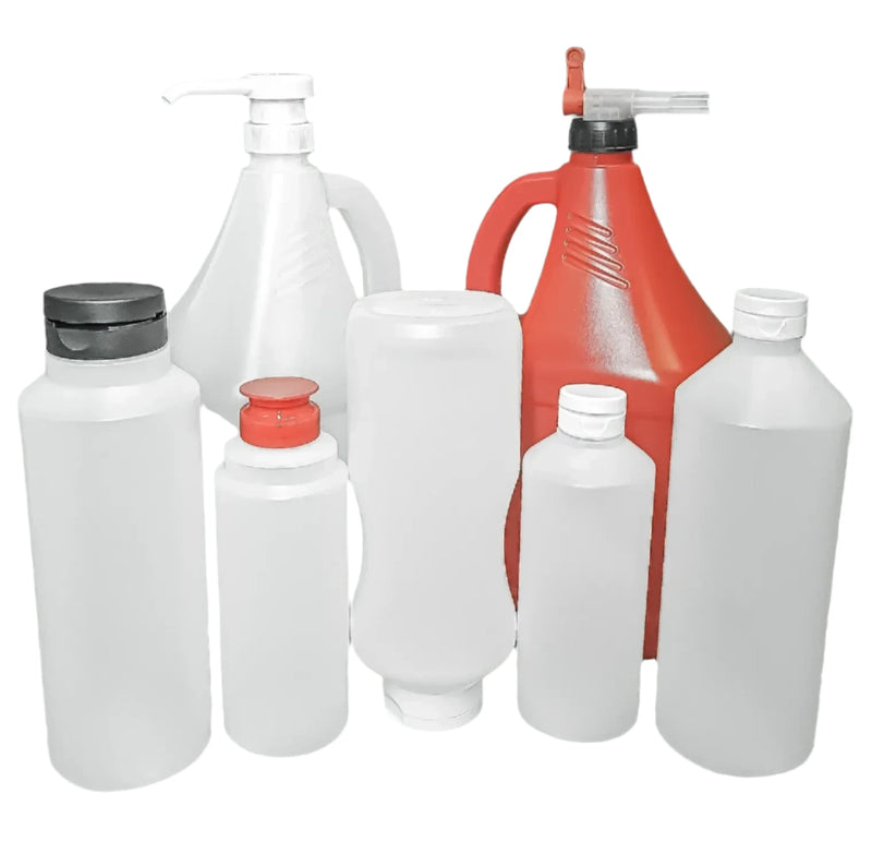 Light Gray HDPE Round Natural Sauce Bottle with Flip Top Cap – Refillable & Reusable