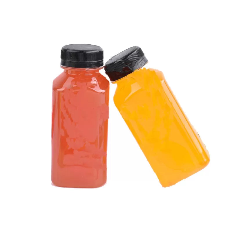 Coral Round Clear Juice Shot Bottle PET (Pack of 10) – Durable, Transparent Bottles for Fresh Juices