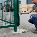 Dark Gray Premium Surface Mounted Dropbolt with Aluminium Bolt and Quick-Fix for Secure Gate Closure