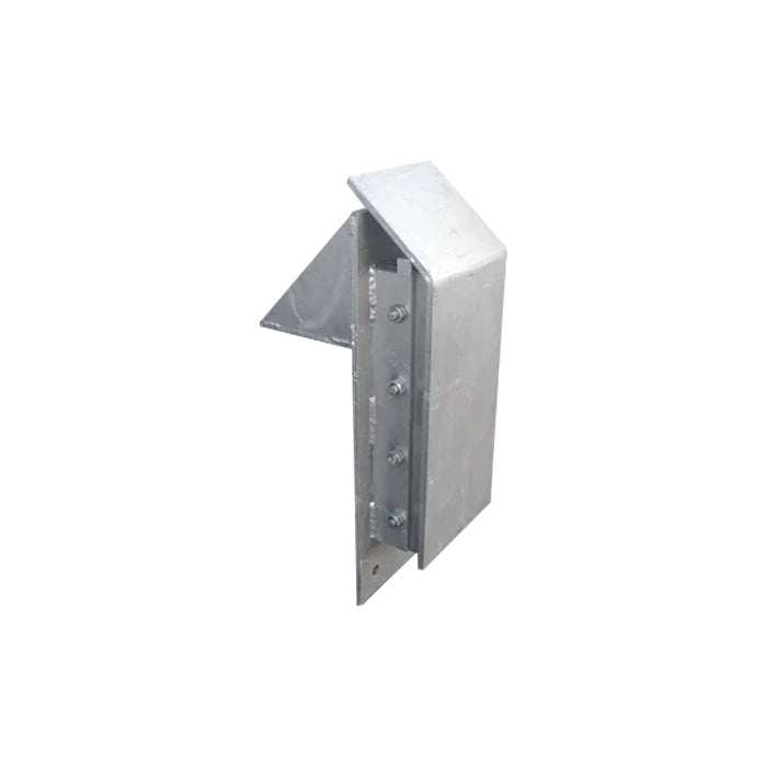 Light Slate Gray Steel & Conveyor Belt Dock Bumper - 730 x 280 x 140mm