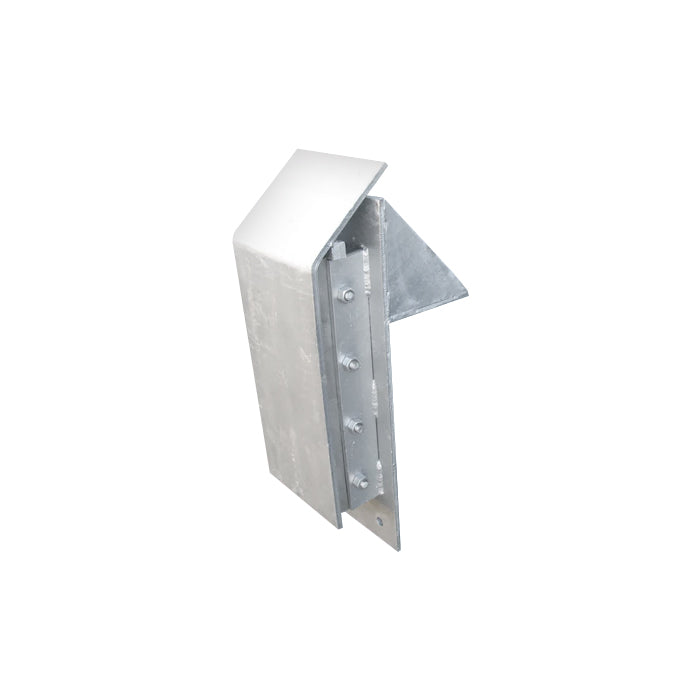 Dark Gray Steel & Conveyor Belt Dock Bumper - 730 x 280 x 140mm