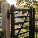 Black Premium Adjustable Bolt Hinge M16 with 150mm Thread Length and 350kg Weight Capacity, Complete with Nuts and Washers