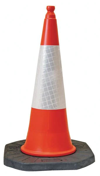 Light Gray 750mm 2 Part Red Traffic Cone