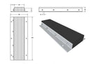 Dark Slate Gray Dock Laminated Rubber Conveyor - 900 x 400 x 105mm