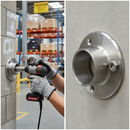 Dark Gray Premium Round Wall Flange for 48.3mm Tube - 95mm Diameter, 28mm Height, 316 Stainless Steel Construction
