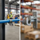 Rosy Brown Professional 90° Handrail Mounting Bracket for 42.4mm Tube - Durable Bolt-On Joint for Roof Edge Systems