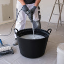 Black Flexi Tub 42L Heavy Duty Mixing Tub | Flexible Builders Tub with Handles | 100kg Load Capacity