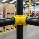 Dark Gray Premium 3 Way Mid Rail Corner Key Clamp for 42.4mm Tube - Yellow Powder Coated Finish