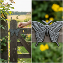 White Smoke Premium Swallowtail Butterfly Cast Badge - 95 x 130mm Decorative Emblem - High-Quality Professional Grade for Industrial and Commercial Applications