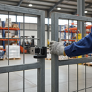 Gray Premium Compact Adjustable 90° Hinge for 50mm Gate Frames - Durable Extruded Aluminum Construction with Quick-Fix Installation System