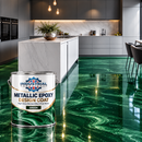 Dark Gray Metallic Epoxy Design Coat – High Gloss Marble Effect Floor Resin