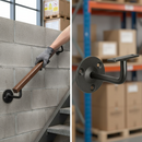 Slate Gray Professional Mild Steel Handrail Bracket with 85mm Projection and Countersunk Holes for Flat Surfaces