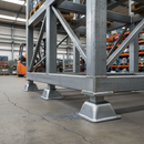 Dim Gray Premium Heavy Duty Stillage Feet with 125mm Square Base for 60mm Box Section - Ideal for Pallet and Stillage Creation