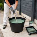 Black Flexi Tub 42L Heavy Duty Mixing Tub | Flexible Builders Tub with Handles | 100kg Load Capacity