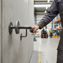 Dark Gray Premium Mild Steel Handrail Bracket with Push Fit Cover Plate for Secure Installation and 85mm Projection
