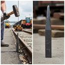 Dark Gray Premium Hand Forged Railhead 160mm High with 20 x 20mm Base for Versatile Applications