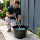 Black Flexi Tub 42L Heavy Duty Mixing Tub | Flexible Builders Tub with Handles | 100kg Load Capacity