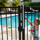 Black Premium Child Safe Magnetic Latch for Pools & Parks - Durable Anodized Aluminium with Extreme Weather Resistance and Strong Magnetic Force