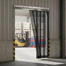 Dim Gray Hook-On Fly Mesh Curtain Replacement Strips Black Insect Mesh with Stainless Steel Plate - Antimicrobial & UV Resistant Ideal for Bug-Free Areas