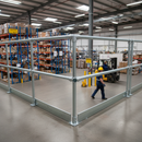 Dark Sea Green Premium Pre-Assembled Corner Post for 48.3mm Tube - 1100mm Height with Mid Rail Height of 550mm