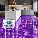 Gray Metallic Epoxy Design Coat – High Gloss Marble Effect Floor Resin