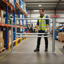 Dim Gray Premium Half Height Self Closing Gate for 48.3mm Tube - Ideal for Frequent Access