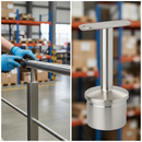 Dark Gray Premium Tube to Tube Support 48.3mm x 2mm - Heavy Duty Stainless Steel Construction for Structural Applications