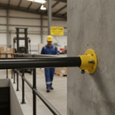 Dim Gray Premium Wall Flange for 33.7mm Tube - Yellow Powder Coated Finish for Internal Use