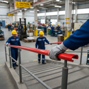 Dim Gray Premium 50mm x 8mm Plastic Handrail Capping in Red - 25m Coil, Scratch and Abrasion Resistant, Ergonomic Design