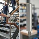 Dim Gray Premium Straight Handrail Support Pin 14mm Diameter with M8 and M6 Threads for Secure Connections