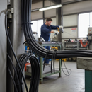 Black Premium Heavy Duty Nylon Cable Ties 370mm x 7.6mm - Pack of 100 with High Tensile Strength