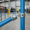 Dark Gray Professional Single Swivel Socket Connection Key Clamp for 33.7mm Tubing - Heavy Duty Adjustable Fitting